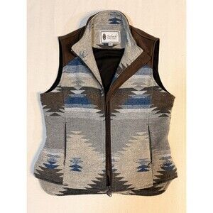 Vintage Aztec Wool Vest Pull Over-Size M Outback Trading Co. Western Wear Aztec